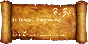 Hufnagel Zsuzsanna névjegykártya